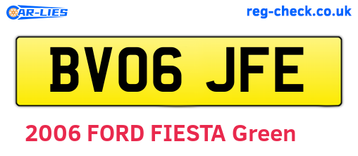 BV06JFE are the vehicle registration plates.