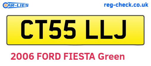 CT55LLJ are the vehicle registration plates.