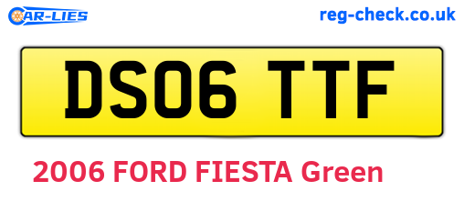 DS06TTF are the vehicle registration plates.