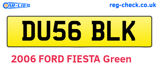 DU56BLK are the vehicle registration plates.