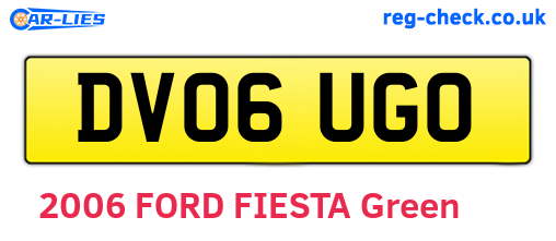 DV06UGO are the vehicle registration plates.