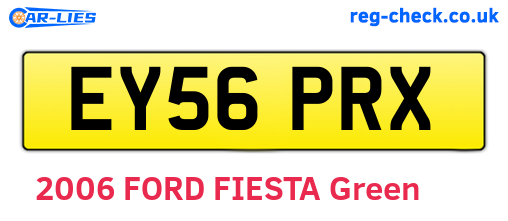 EY56PRX are the vehicle registration plates.