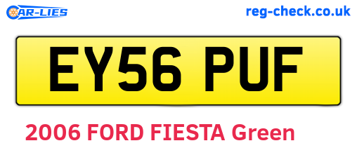 EY56PUF are the vehicle registration plates.