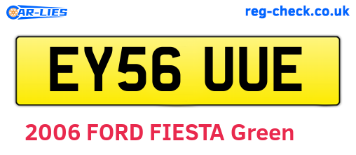 EY56UUE are the vehicle registration plates.