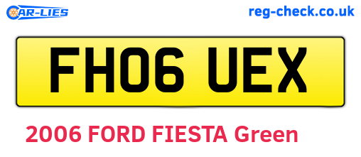 FH06UEX are the vehicle registration plates.