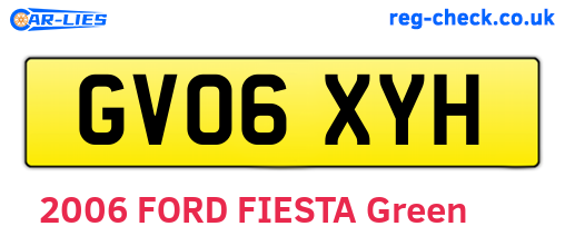 GV06XYH are the vehicle registration plates.