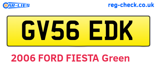 GV56EDK are the vehicle registration plates.