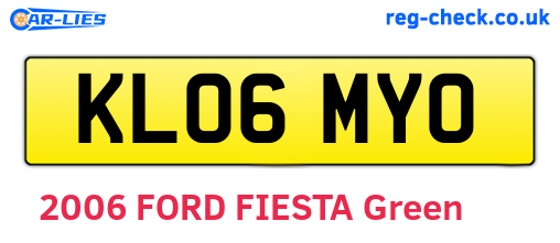 KL06MYO are the vehicle registration plates.