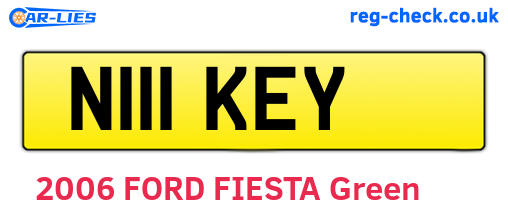N111KEY are the vehicle registration plates.