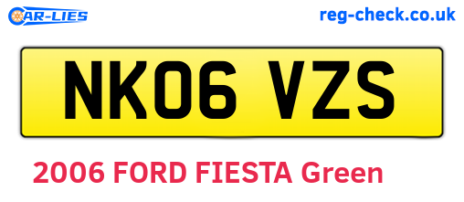NK06VZS are the vehicle registration plates.