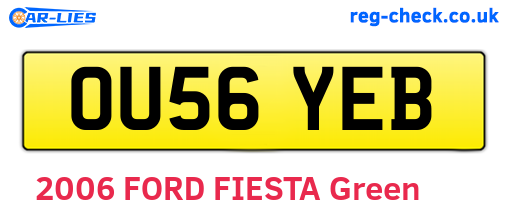 OU56YEB are the vehicle registration plates.