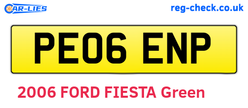 PE06ENP are the vehicle registration plates.