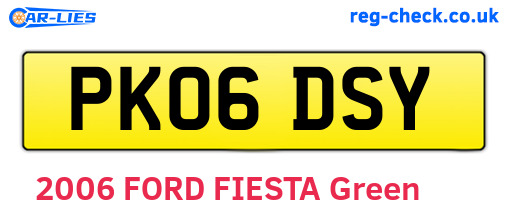 PK06DSY are the vehicle registration plates.