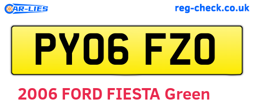 PY06FZO are the vehicle registration plates.