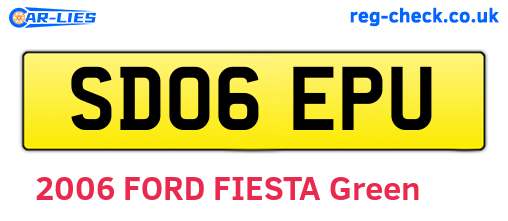 SD06EPU are the vehicle registration plates.