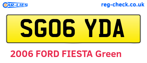 SG06YDA are the vehicle registration plates.