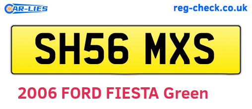 SH56MXS are the vehicle registration plates.