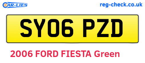 SY06PZD are the vehicle registration plates.