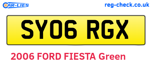 SY06RGX are the vehicle registration plates.