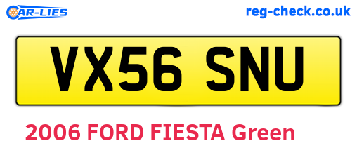 VX56SNU are the vehicle registration plates.