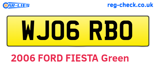 WJ06RBO are the vehicle registration plates.