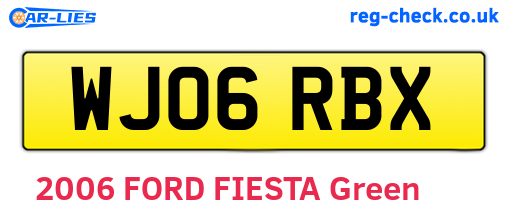 WJ06RBX are the vehicle registration plates.
