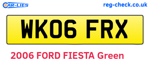WK06FRX are the vehicle registration plates.
