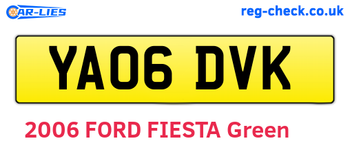 YA06DVK are the vehicle registration plates.