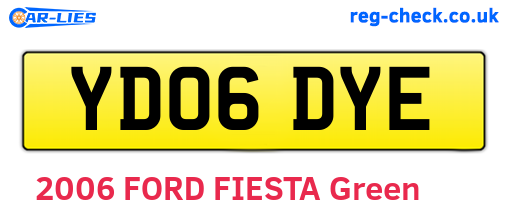 YD06DYE are the vehicle registration plates.
