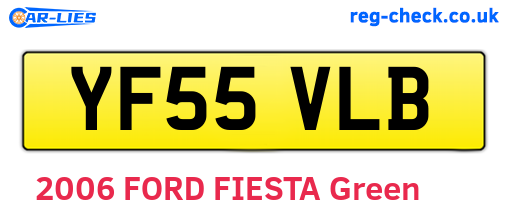 YF55VLB are the vehicle registration plates.