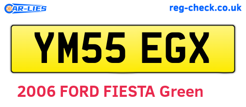 YM55EGX are the vehicle registration plates.
