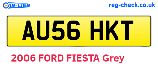 AU56HKT are the vehicle registration plates.