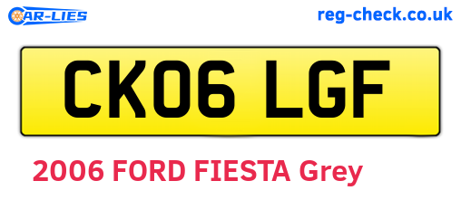 CK06LGF are the vehicle registration plates.