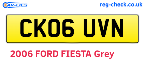CK06UVN are the vehicle registration plates.