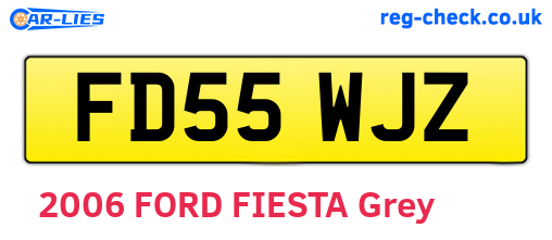 FD55WJZ are the vehicle registration plates.