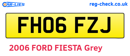 FH06FZJ are the vehicle registration plates.