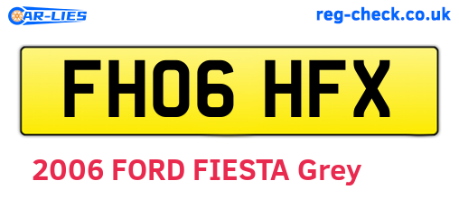 FH06HFX are the vehicle registration plates.