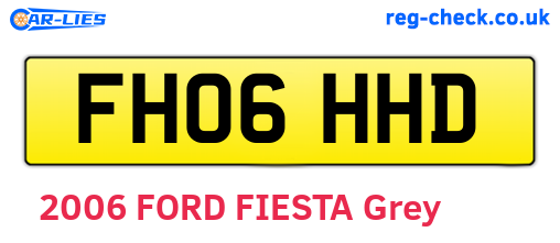 FH06HHD are the vehicle registration plates.