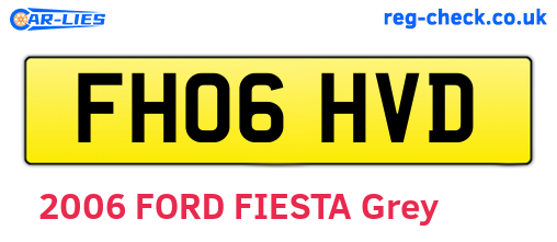 FH06HVD are the vehicle registration plates.