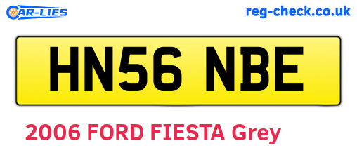 HN56NBE are the vehicle registration plates.