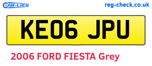 KE06JPU are the vehicle registration plates.