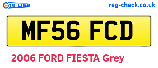 MF56FCD are the vehicle registration plates.