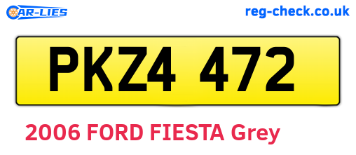PKZ4472 are the vehicle registration plates.