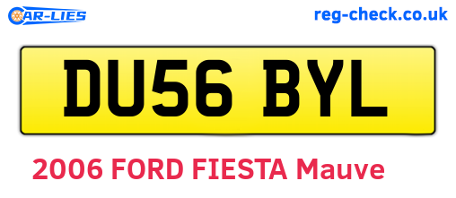 DU56BYL are the vehicle registration plates.