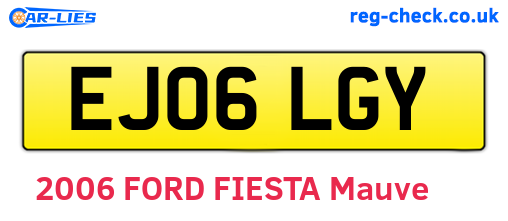 EJ06LGY are the vehicle registration plates.