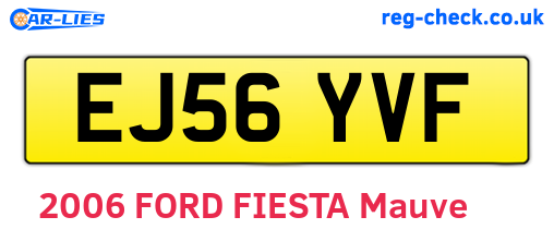 EJ56YVF are the vehicle registration plates.