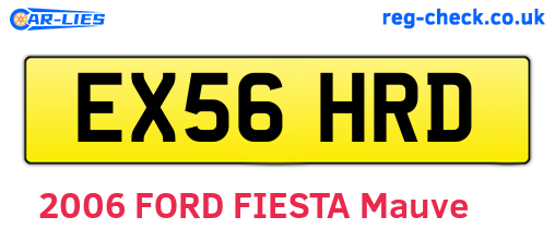 EX56HRD are the vehicle registration plates.