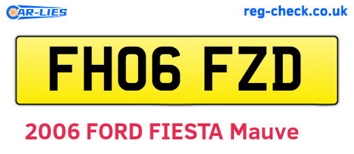 FH06FZD are the vehicle registration plates.