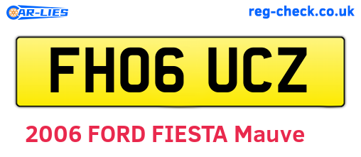 FH06UCZ are the vehicle registration plates.