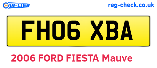 FH06XBA are the vehicle registration plates.